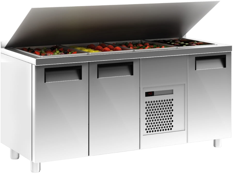 Холодильный стол для салатов (саладетта) CARBOMA T70 M2sal-1-G 0430 (SL 2GNG) - 1
