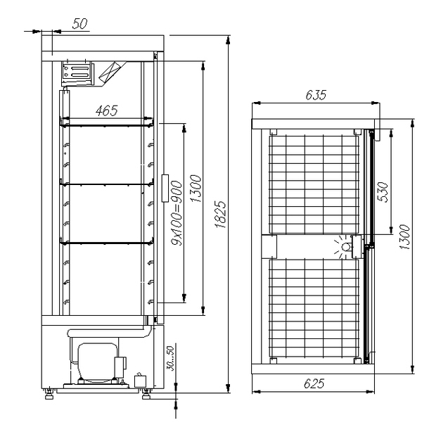 Холодильный шкаф CARBOMA ШХ-0,8К INOX - 6