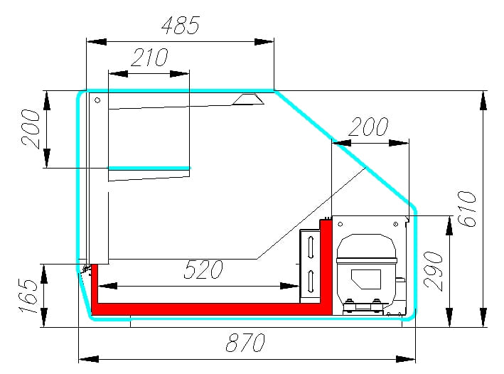 Холодильная витрина CARBOMA ARGO 2 AC87 SV 1,0-11 - 2