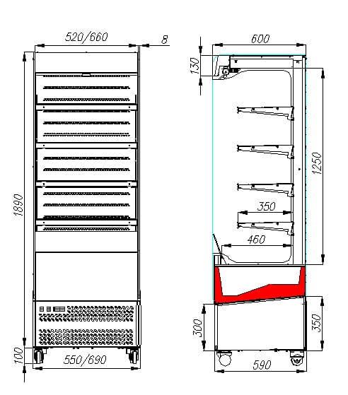 Холодильная горка CARBOMA VIVARA FC 18-06 VM 0,7-2 0430 - 13