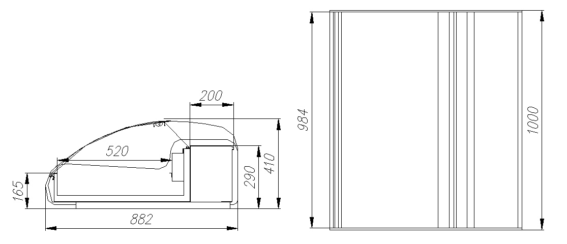 Холодильная витрина CARBOMA ВХС-1,0 АРГО XL ТЕХНО ARGUS (A89 SM 1,0-1) - 3