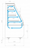 Кондитерская витрина CARBOMA CUBE 2 STANDARD KC70 VM 1,3-2 2.0
