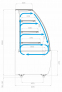 Кондитерская витрина CARBOMA FLANDRIA 2 STANDARD K70 VV 0,9-1 2.0