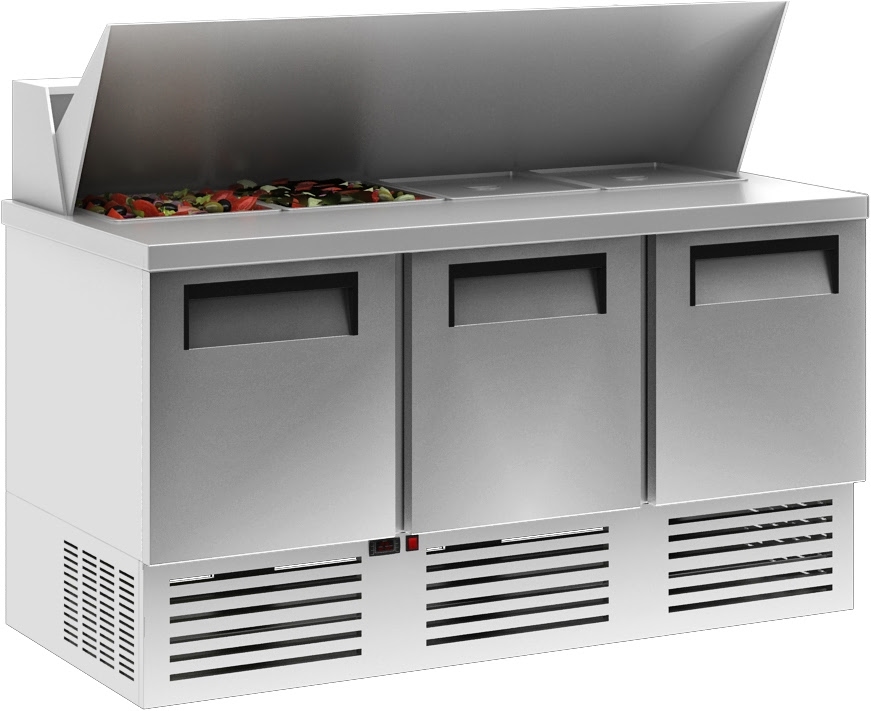 Холодильный стол CARBOMA T70 M2sandGN-2 0430 01 с угловой крышкой (GN 1/3)