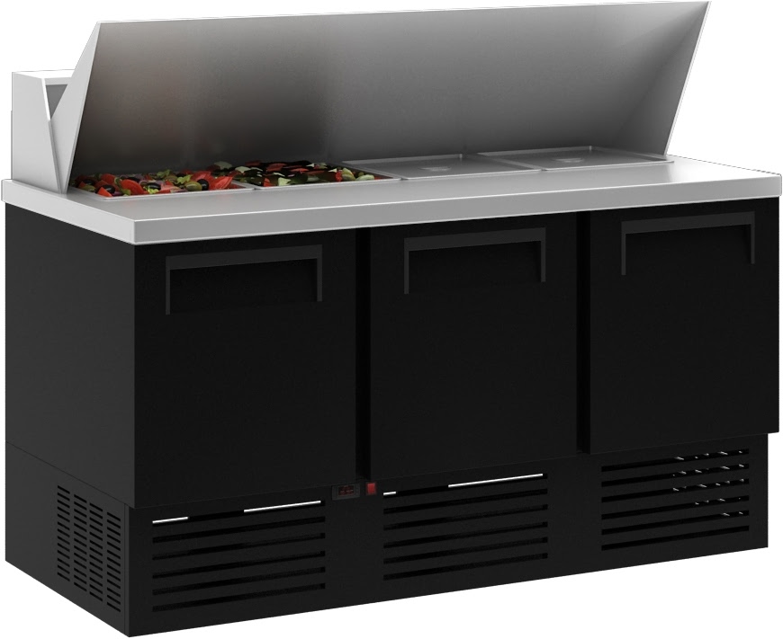 Холодильный стол CARBOMA T70 M3sandGN-2 9006 01 с угловой крышкой (GN 1/3)