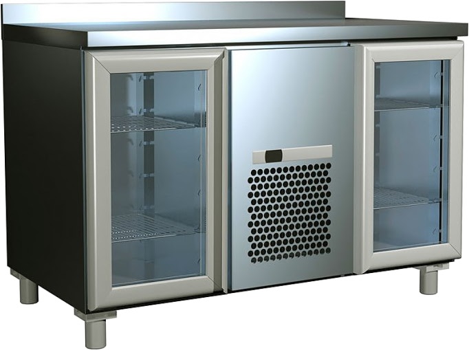 Холодильный стол ПОЛЮС T70 M2-1-G 9006 (2GNG/NT)