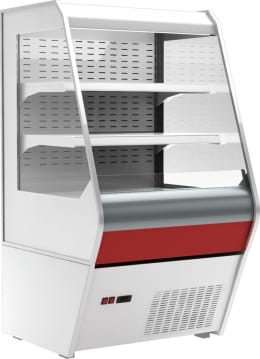 Холодильная горка CARBOMA 1260/700 ВХСп-1,0 BRITANY (F 13-07 VM 1,0-2 0020) стеклопакет 9006