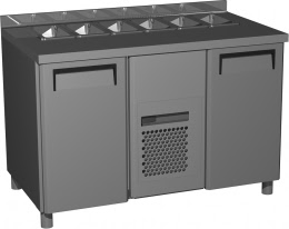 Холодильный стол для салатов (саладетта) ПОЛЮС T70 M2sal-1 9006 (SL 2GN)